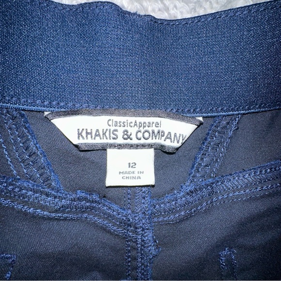 Women's Khakis & Company Navy Stretch Capri Pants - Size 12 - nwot - Picture 5 of 8
